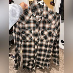 Men’s S Wrangler Pearl Snap Flannel